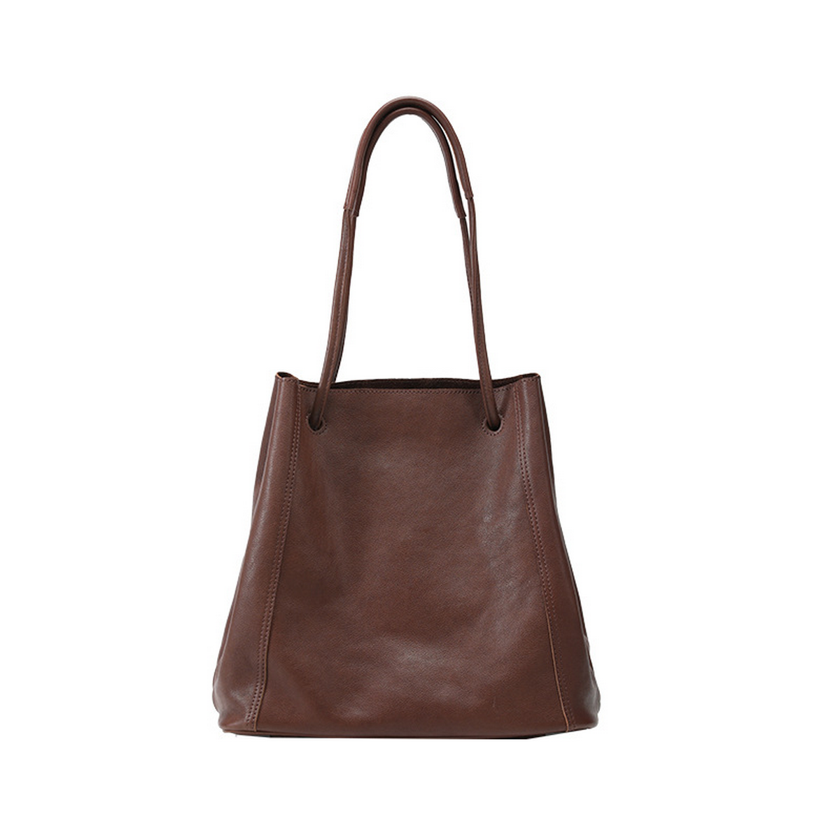 Leather Bucket Tote ??Vintage Style Handbag_CWAB5323