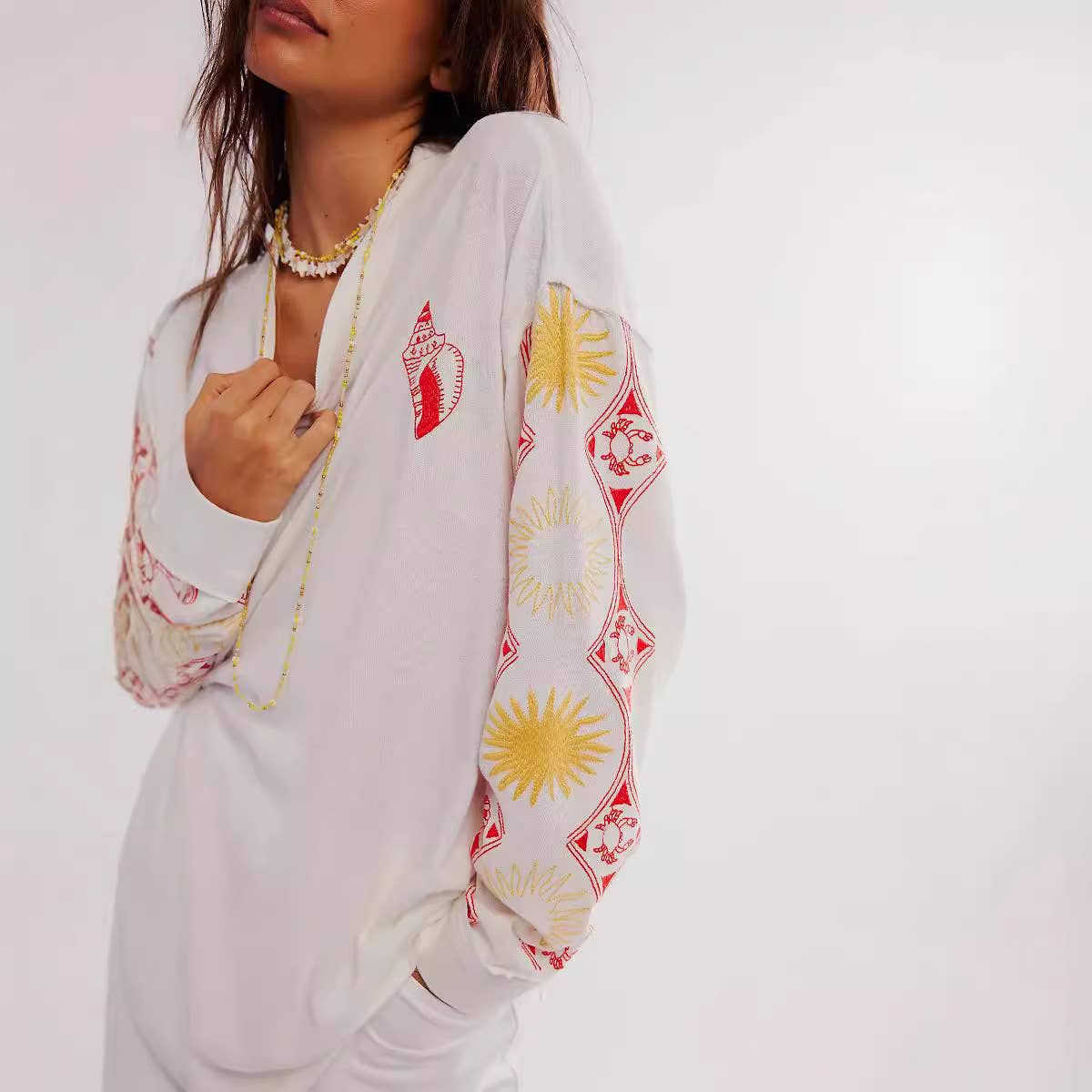 Casual fashionable round-neck pullover hoodie