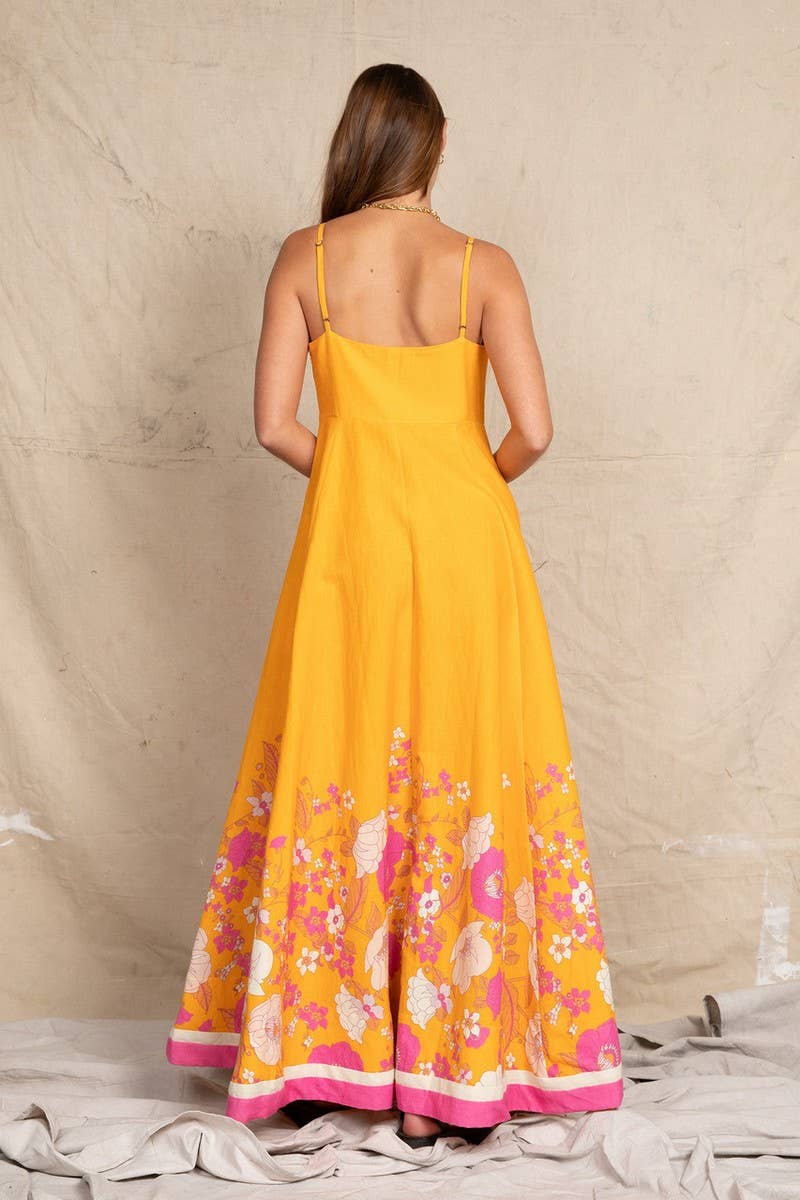 CWDMD5993_SEXY SPAGHETTI STRAP BEACH PRINT MAXI DRESS