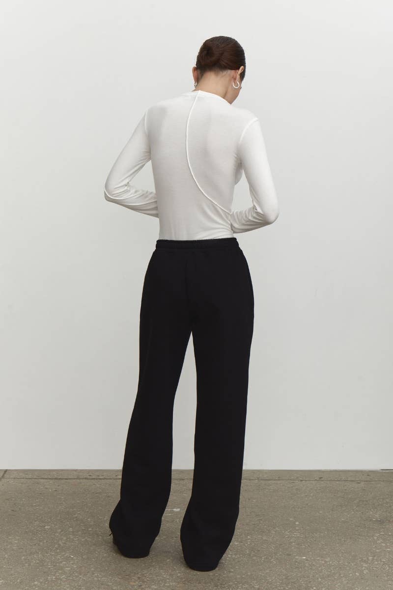 CWTBLL1714_HALF HIGH-NECK SLIM-FIT LONG-SLEEVED TOP