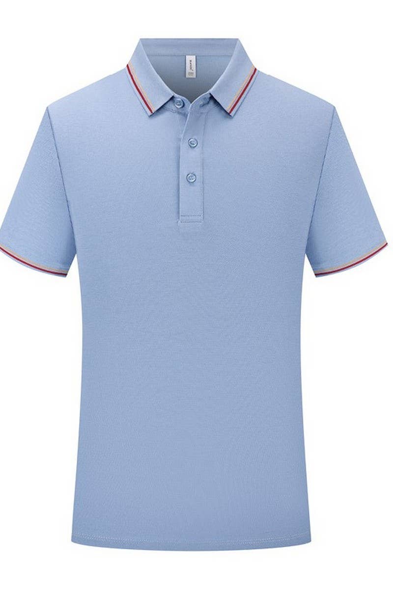 CWTBLS02446_BREATHABLE POLO SHORT SLEEVE CASUAL T-SHIRT