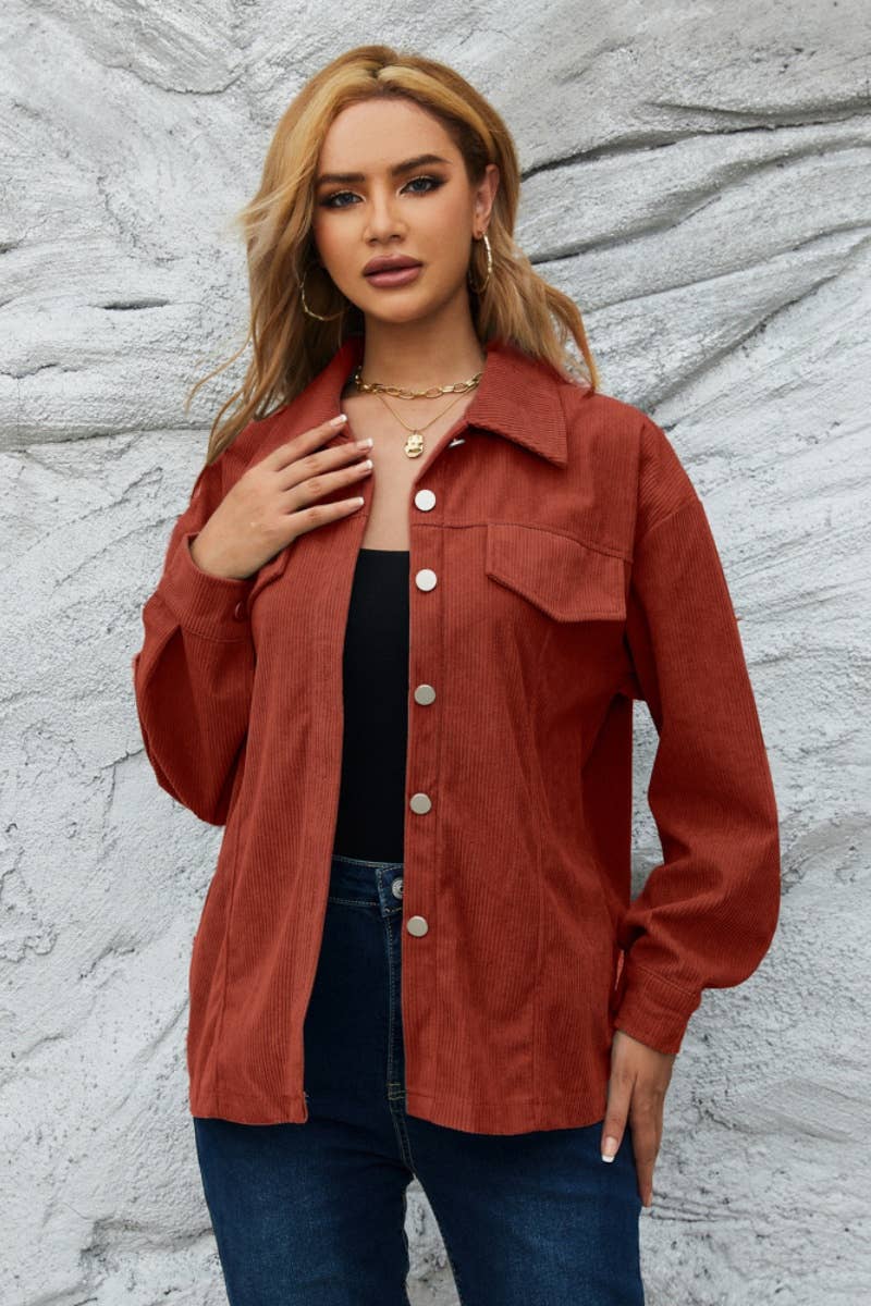 CWTSTL2121_WINTER CORDUROY LONG SLEEVE SHIRT TOP