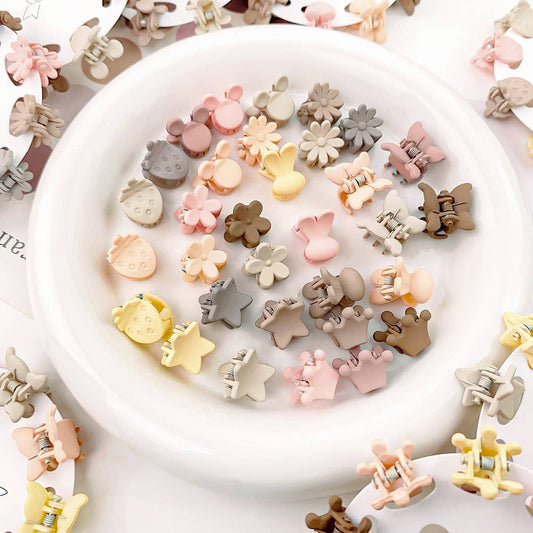 Solid color frosted mini gripper ten-piece set