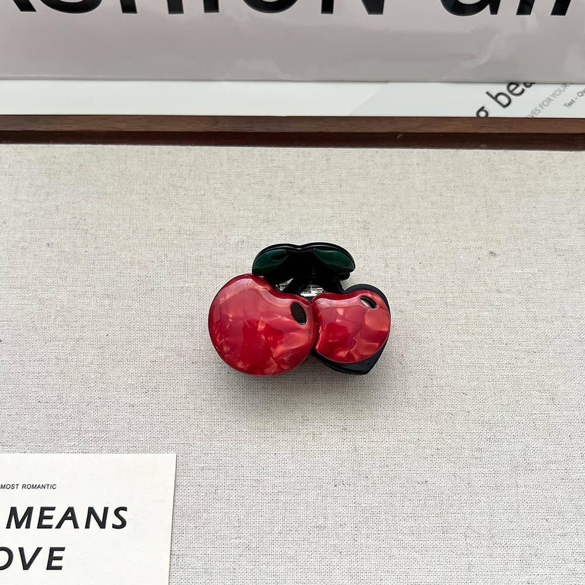 Cherry Hair Claw ??Cute 3D Acetate Side Clip_CWAHA5762