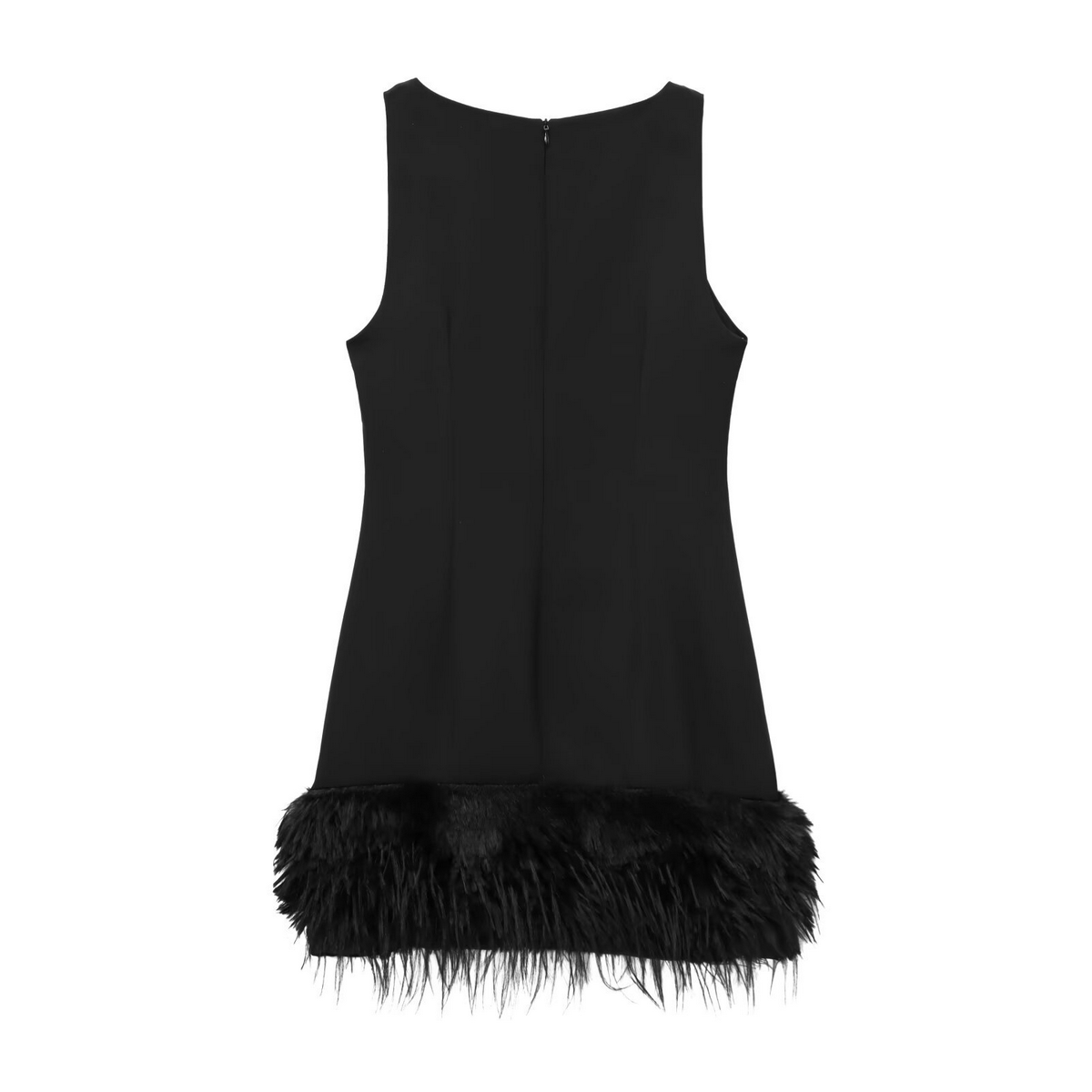 New Women??¢s Feather Detail French Style Dress_CWDMD5812