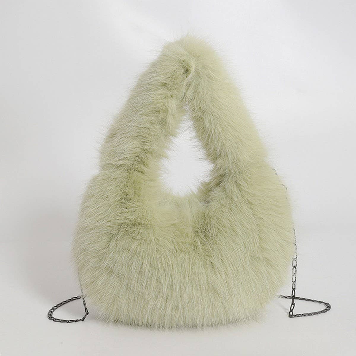 Fluffy Chain Handbag Women Shoulder Tote_CUAB00607