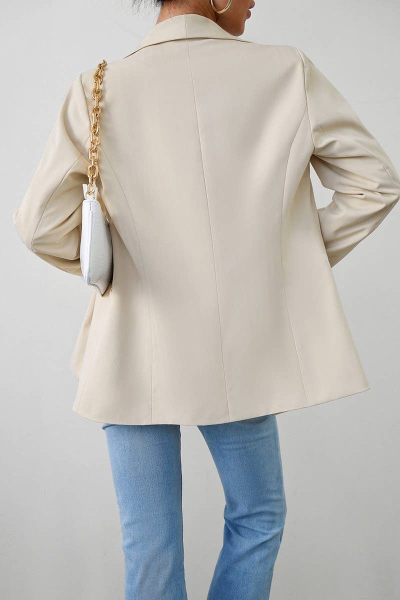 CWOCO0271_SOLID COLOR ELEGANT COMMUTER SUIT JACKET