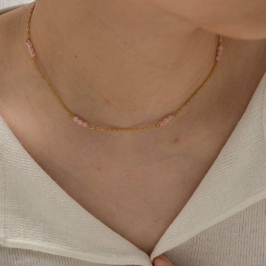 PINK LAYERED VERSATILE NECKLACE THAT WON??¢T FADE_CWAJE1441