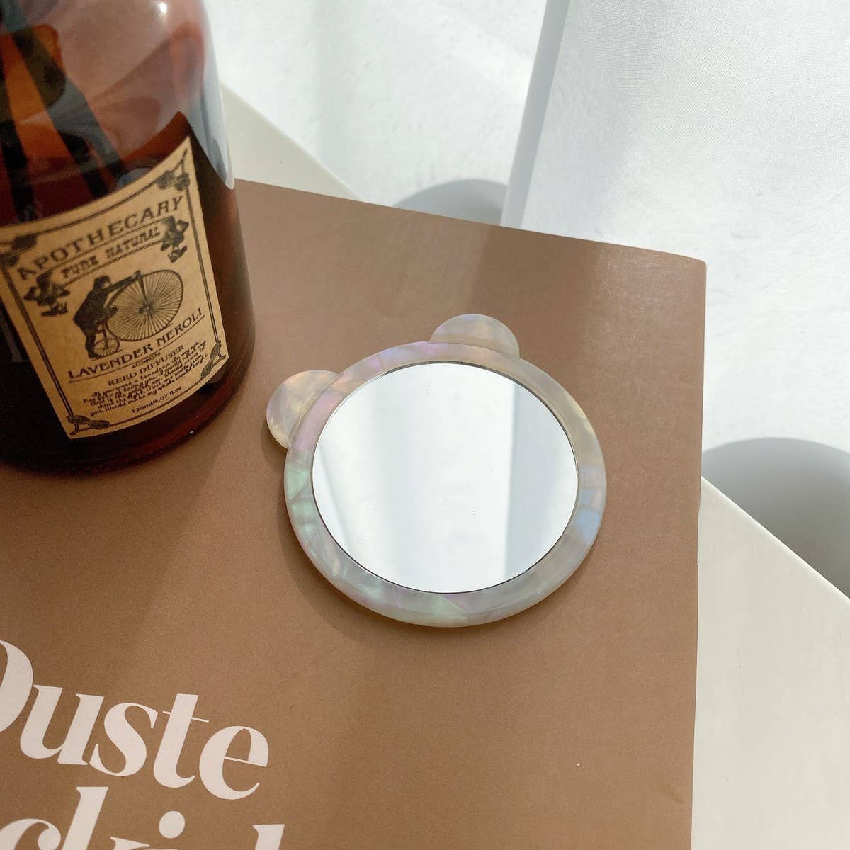 Cute Animal Acetate Mini Makeup Mirror, Portable