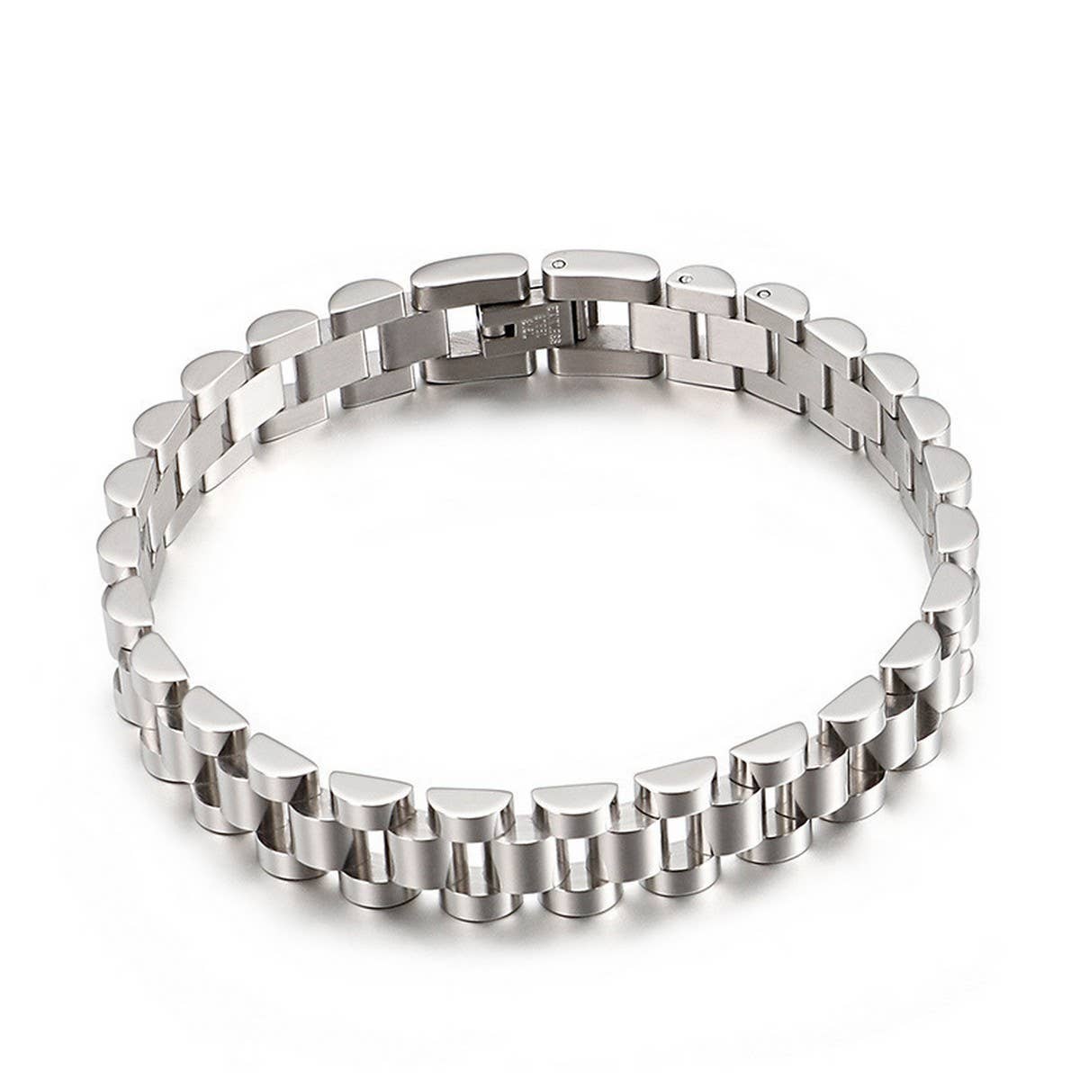 Stainless steel gold plated wristband bracelet_CWMM5734