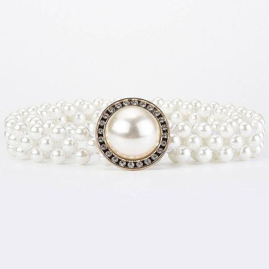 High-end princess-style pearl waist chain