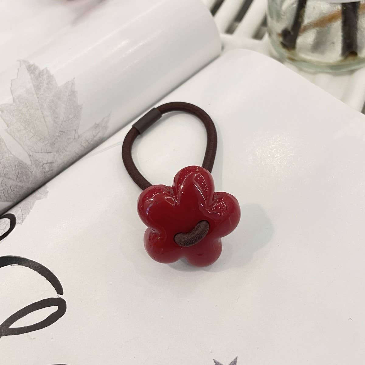 CWAHA5113_RED HEART SWEET RETRO HAIR BAND CUTE HAIRPIN