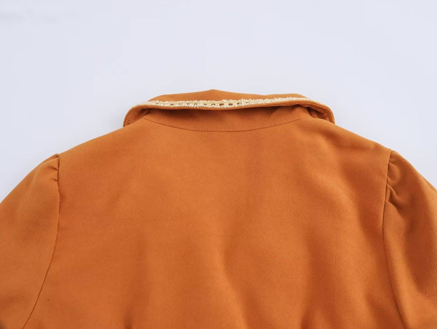 DRESS WITH SUIT COLLAR AND HIGH WAIST