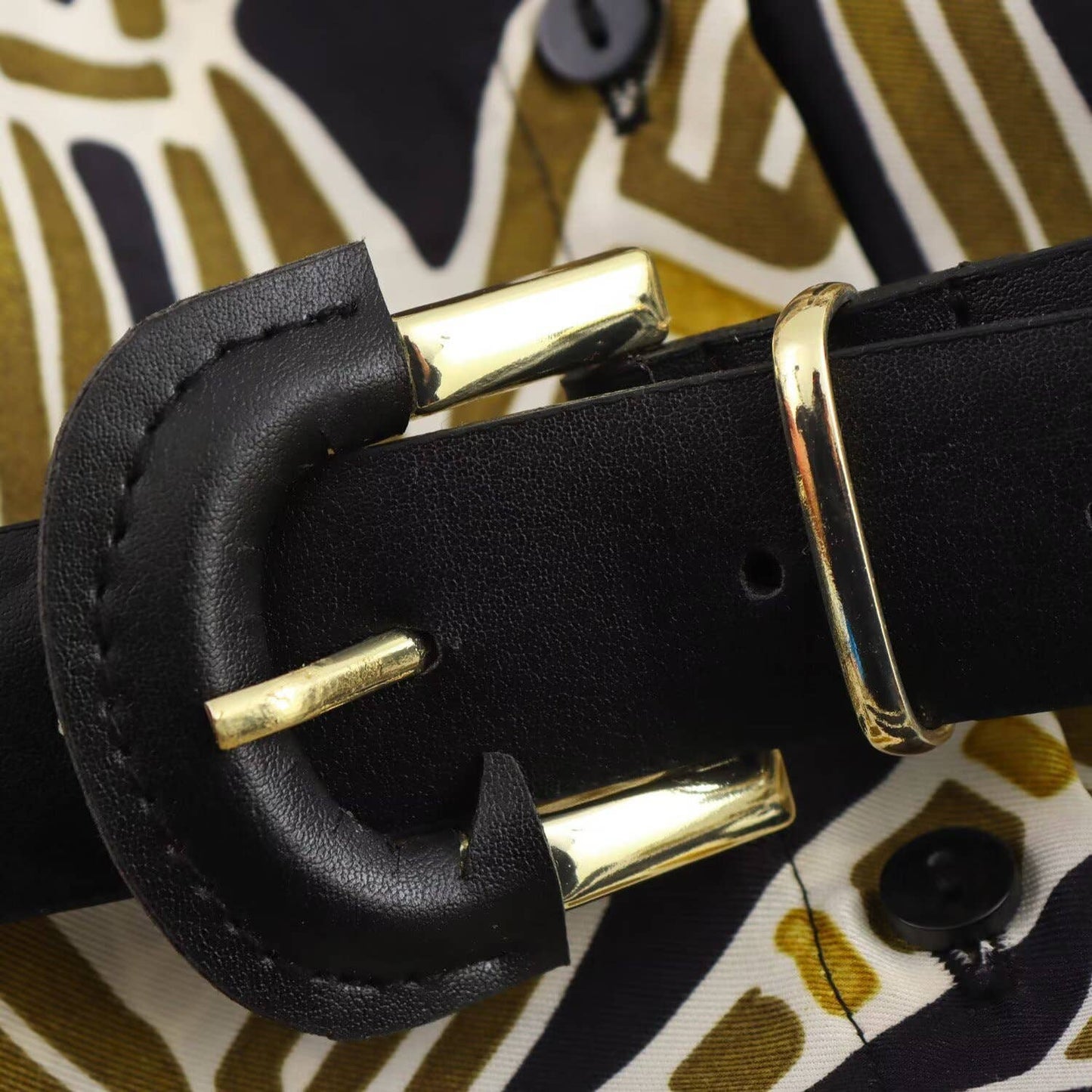 Belt fashionable loose-fitting printed dress