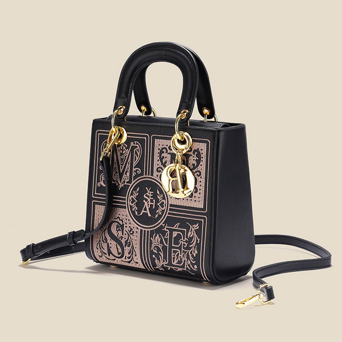 VINTAGE EMBROIDERED HAND TOTE BAG_CWAB1898