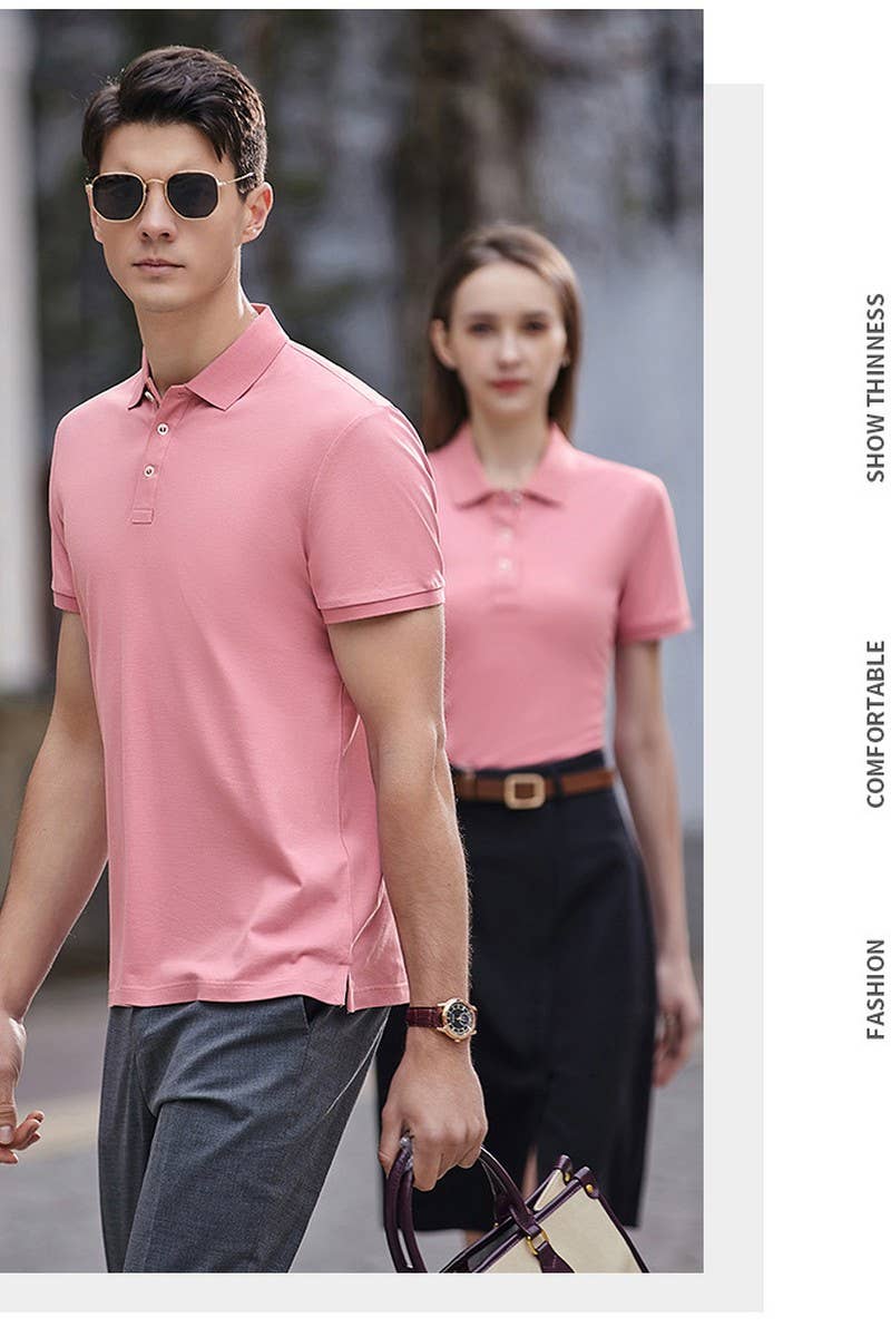 CWTBLS02436_LONG STAPLE COTTON SHORT SLEEVE POLO SHIRT