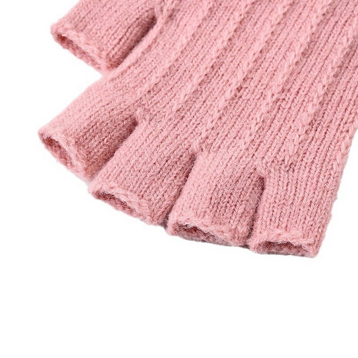 CWAG0277_HALF FINGER THICKENED KNITTED WARM GLOVES