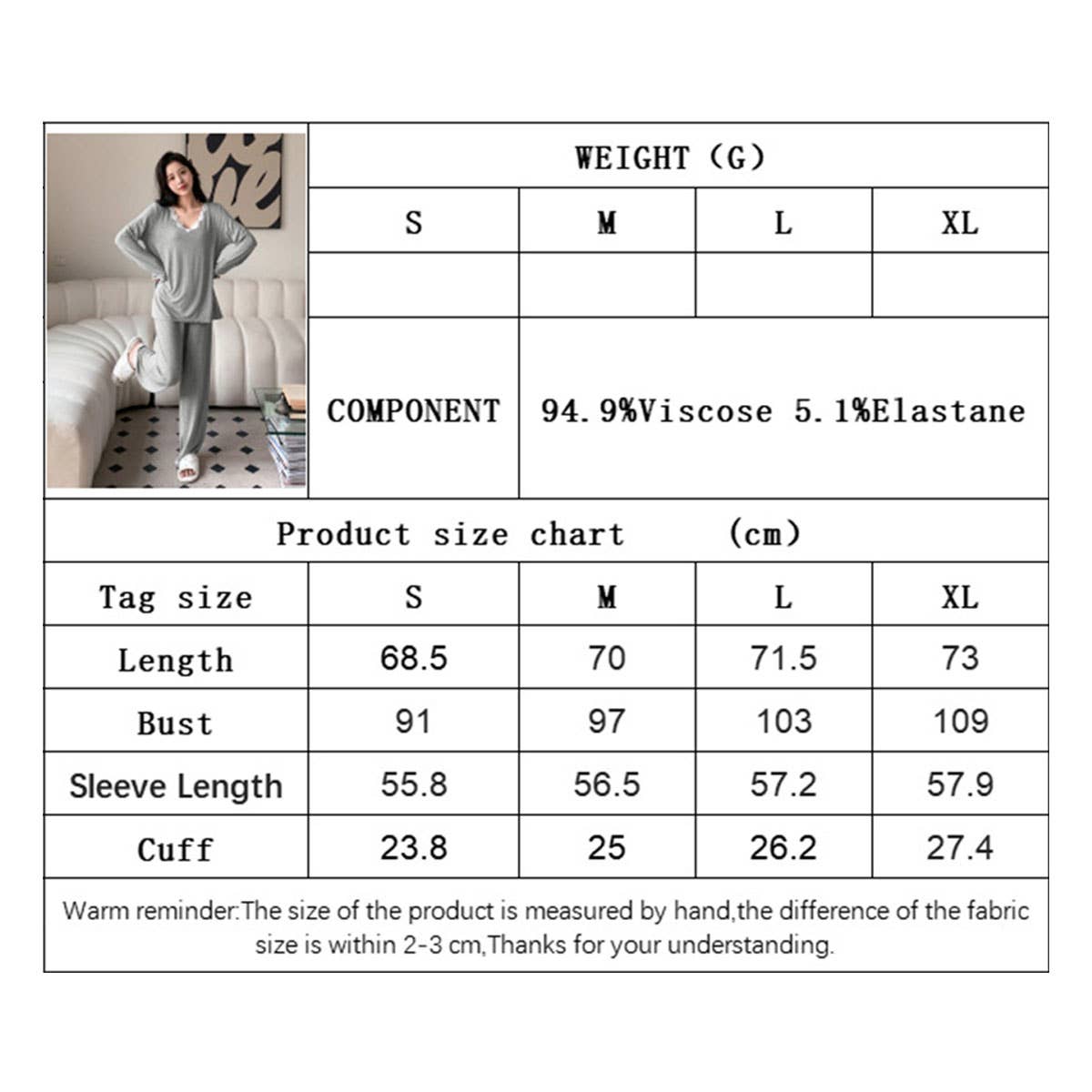 COMFORTABLE LONG SLEEVE PAJAMAS TWO PIECE SET