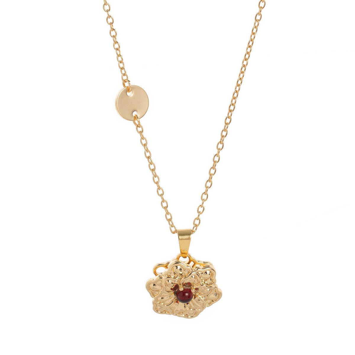 Spinning December Flower Necklace ??Lucky Bloom_CWMM6969
