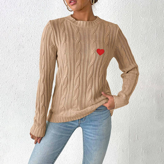 CREW NECK PULLOVER SIMPLE LOVE KNIT SWEATER
