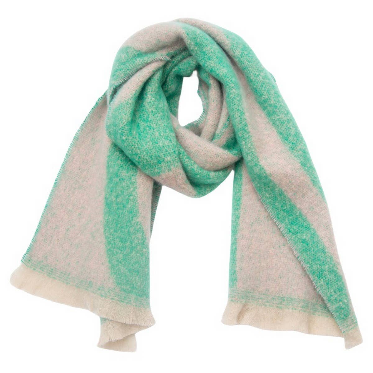 Textured Jacquard Scarf ? Loop Yarn Winter Wrap