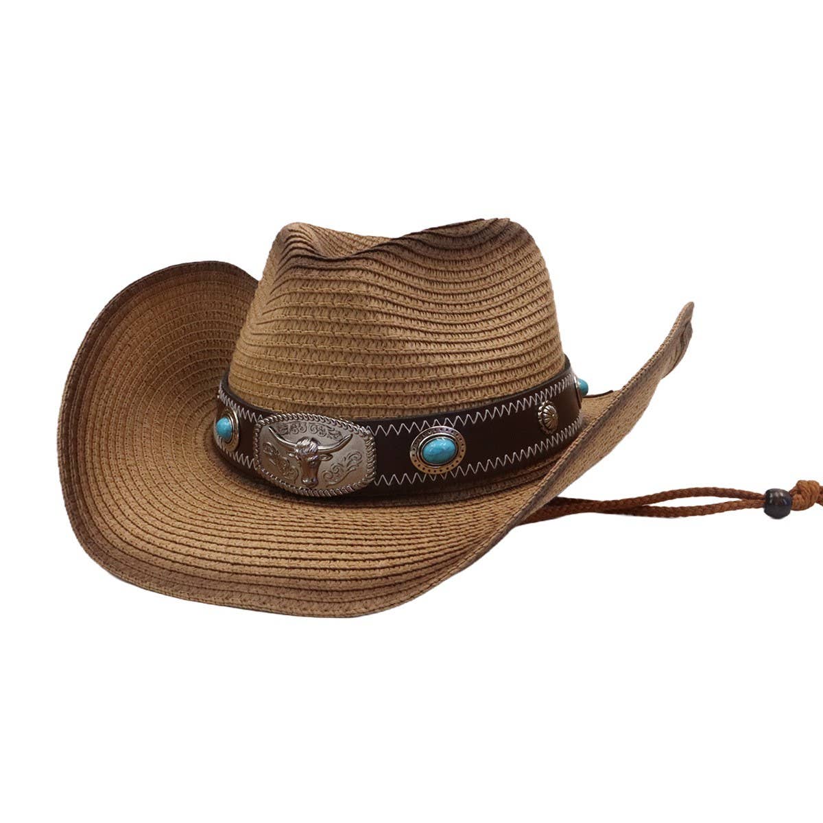Unisex Spray-Painted Western Cowboy Beach Hat_CWAH04488